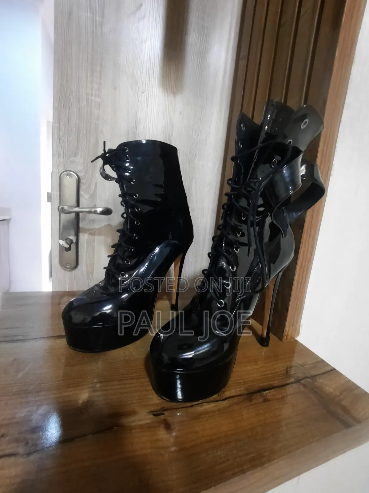 Women High-Heel Lace-Up Platform Ankle Boots (Or Mid-Calf Boots)