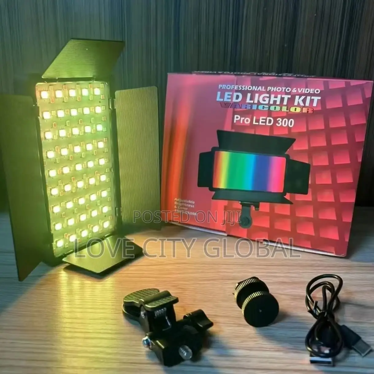 Pro Led 300 RGB Video Light Kit for Camera Phone Rechargeable Light