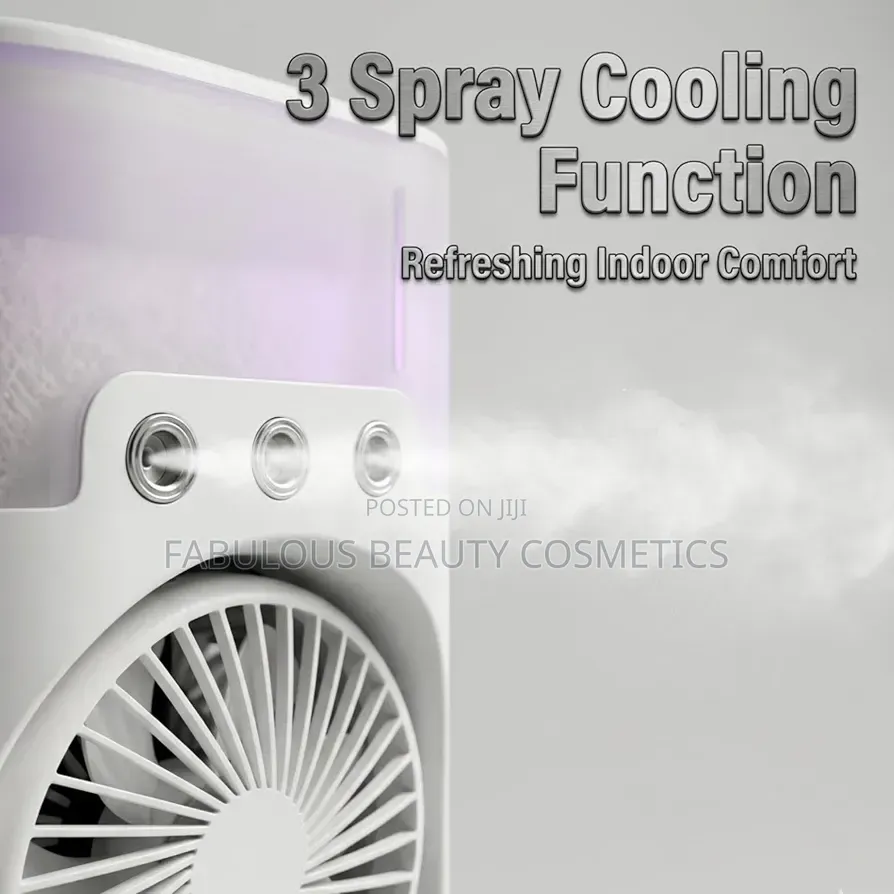 Drumstone 3 Spray Standing Oscillation Misting Fan.