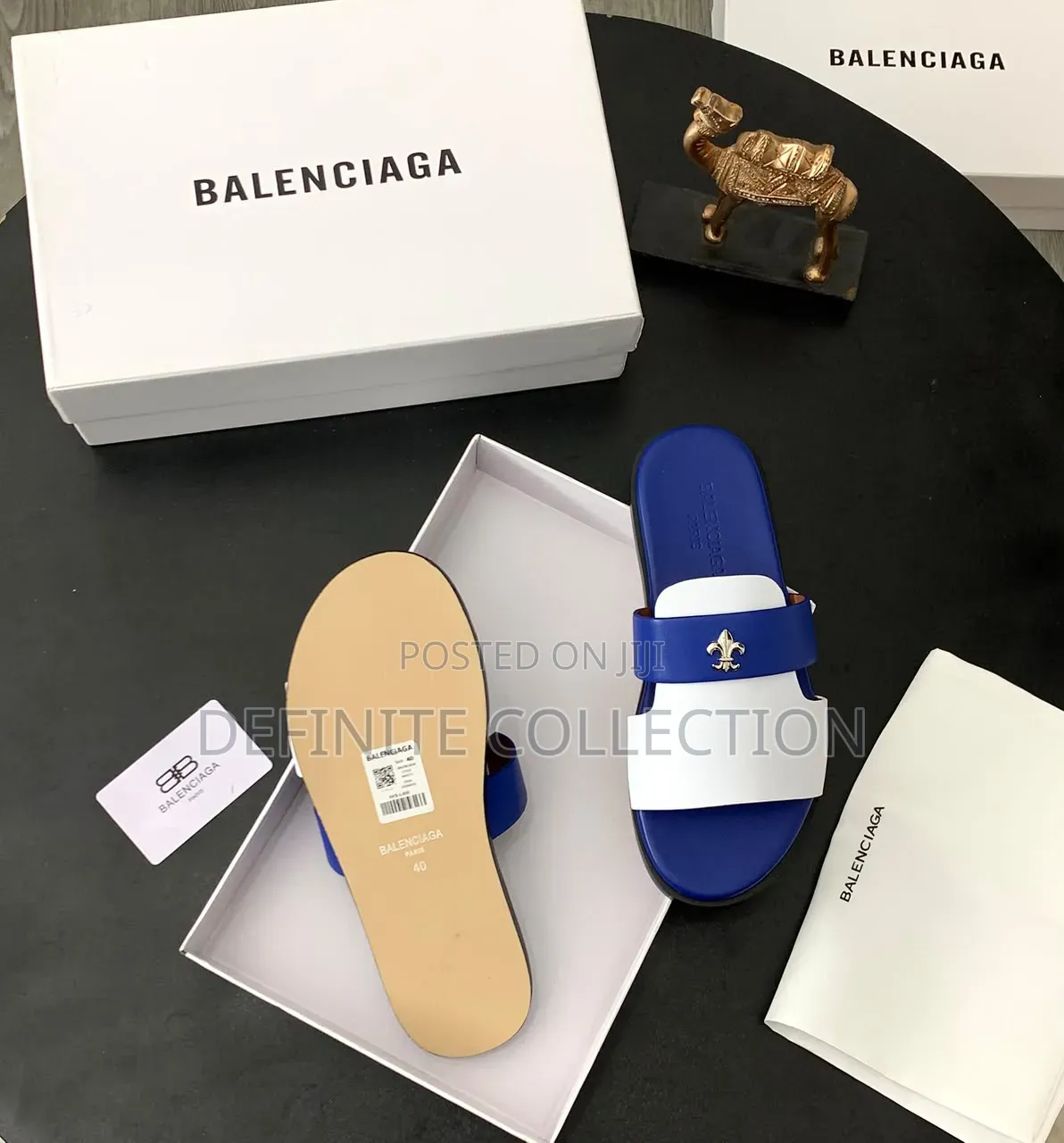 New Balenciaga Leather Slippers