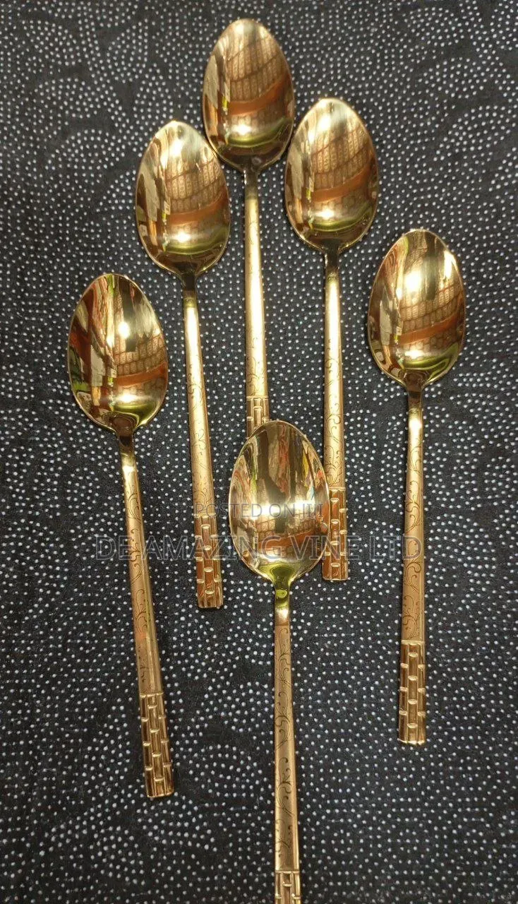 6pcs Gold and Silver Spoons