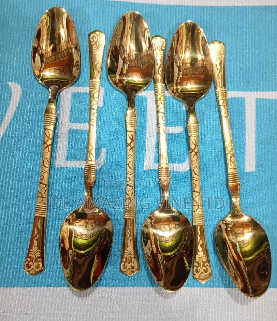 6pcs Gold and Silver Spoons