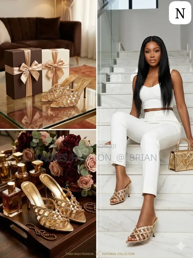 Gold Slippers Heel