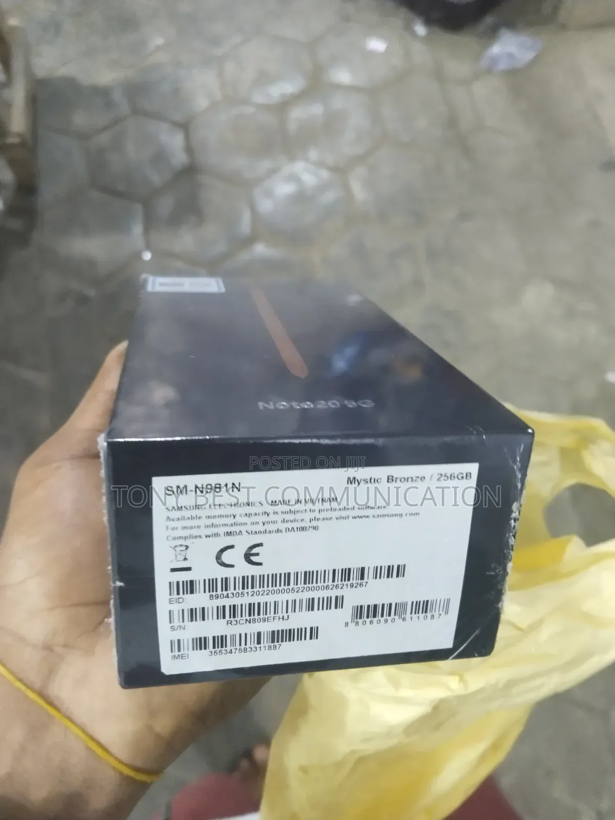 New Samsung Galaxy Note 20 5G 256 GB Gold