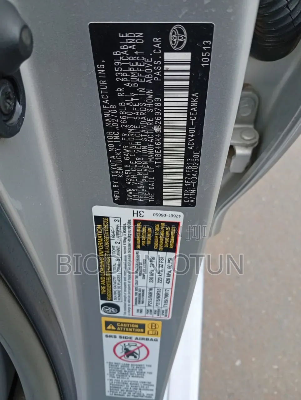 Toyota Camry 2008 Silver