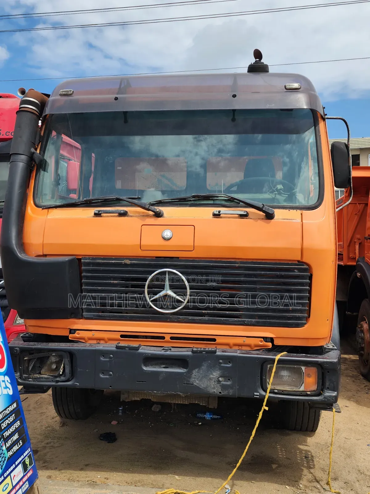 Foreign Used Mercedes Benz 2628 Tipper V8 2000 Orange