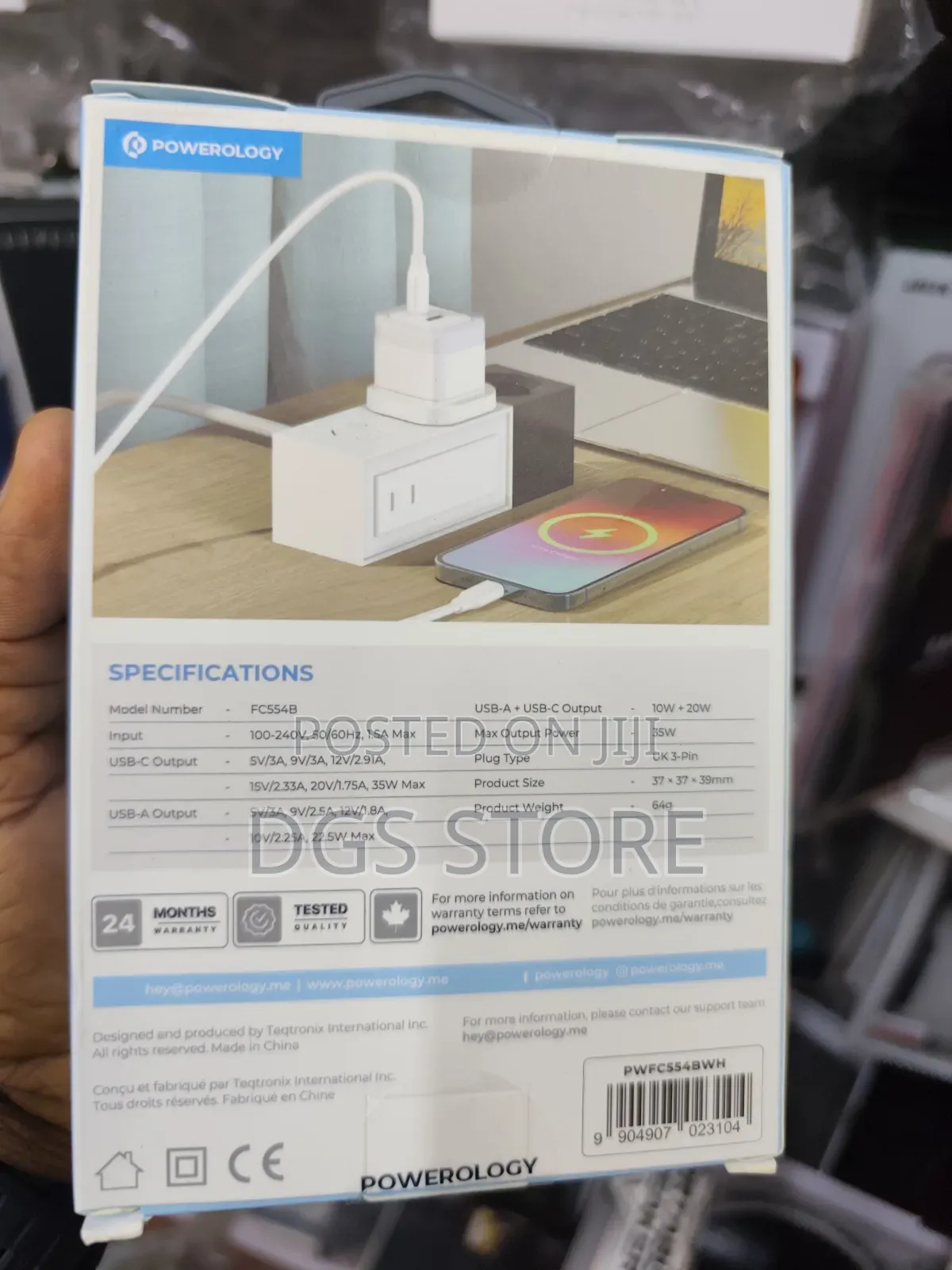 Powerology Lunex Series Pd 35w Fast Charging Adapter