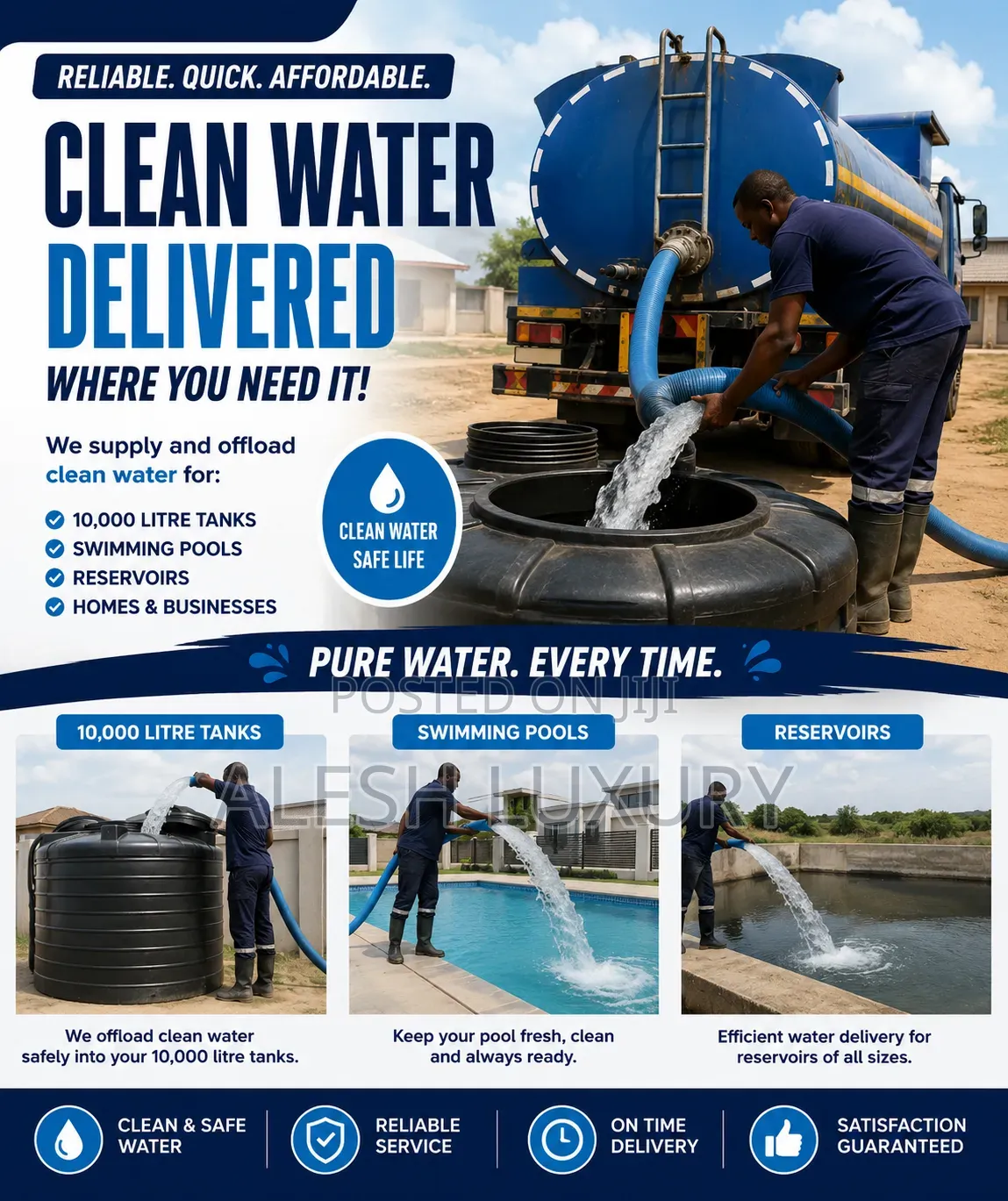 Diekola Water Tanker – Fast Reliable Water Delivery In Lekki Lagos