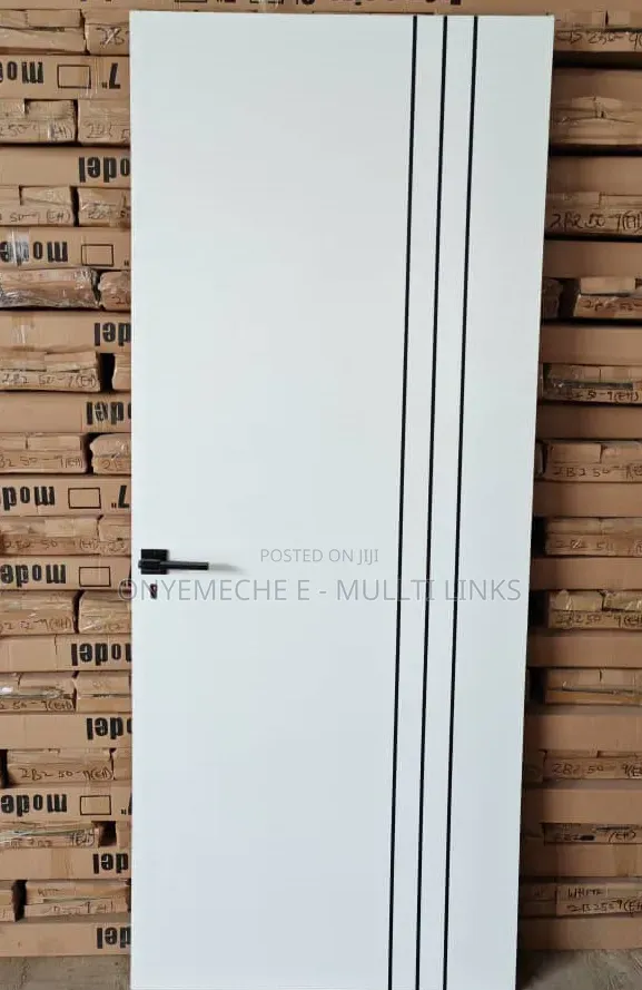 3ft by 7ft White HDF Wooden Internal Door