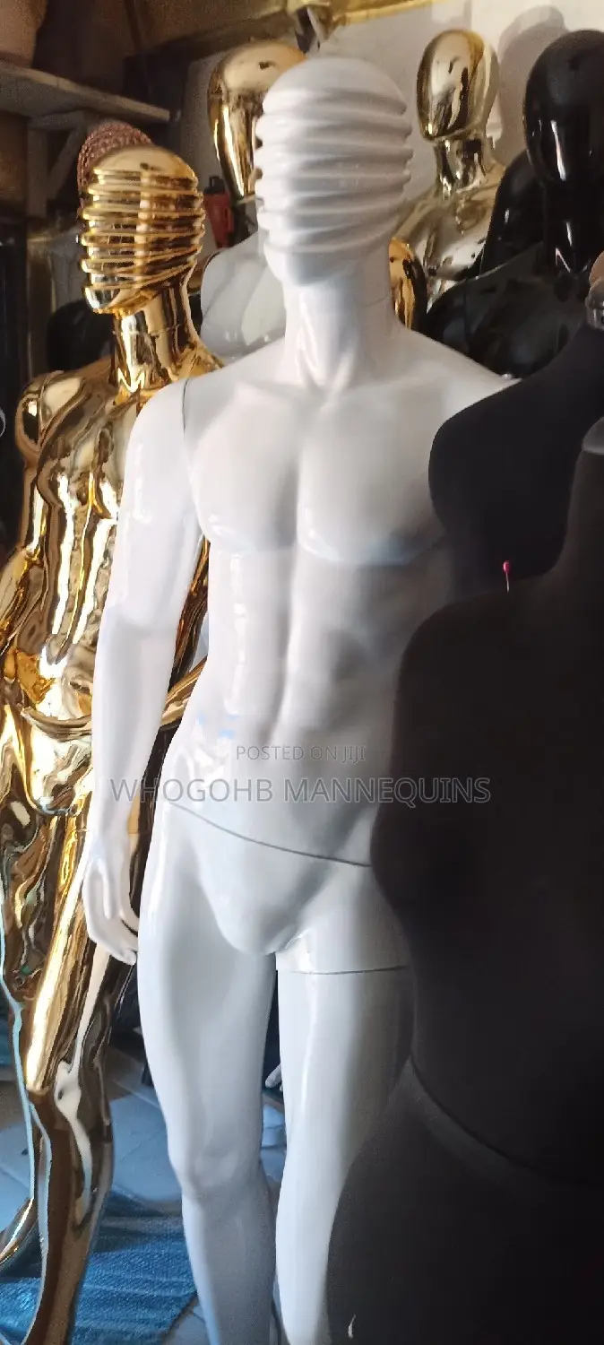 Chrome Full Body Mixed Material Male Mannequins