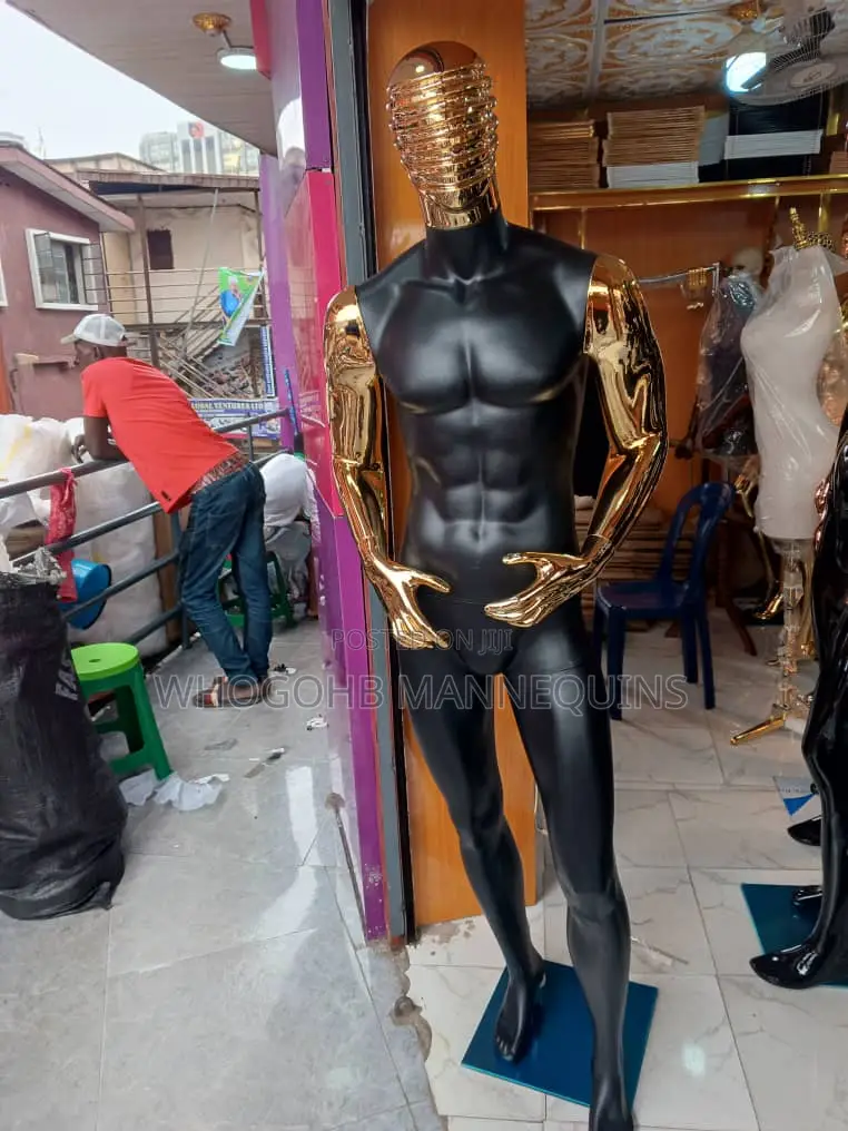 Chrome Full Body Mixed Material Male Mannequins