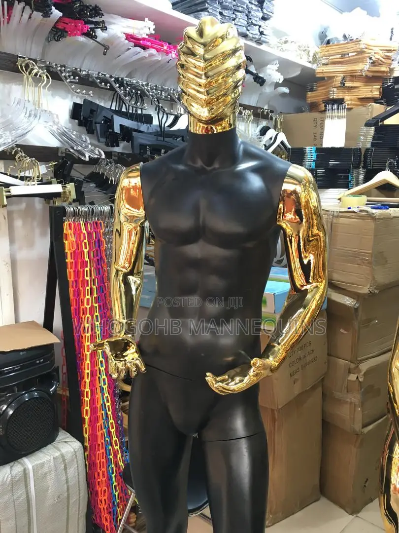 Chrome Full Body Mixed Material Male Mannequins