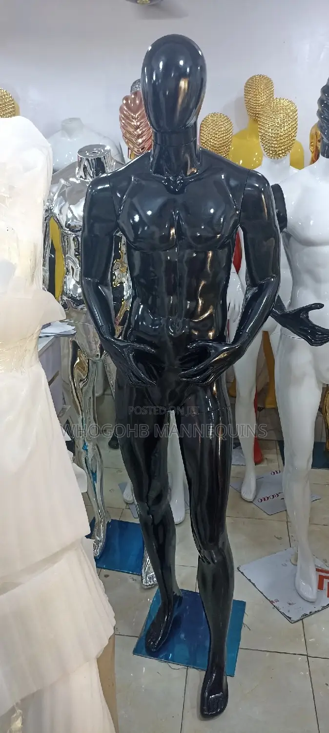 Chrome Full Body Mixed Material Male Mannequins