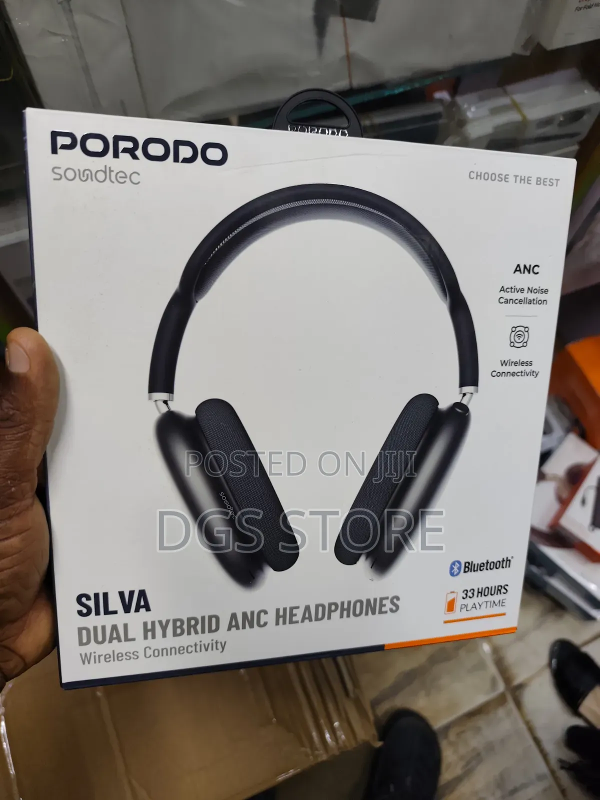Porodo Silva Dual Hybrid Anc Bluetooth Headphone