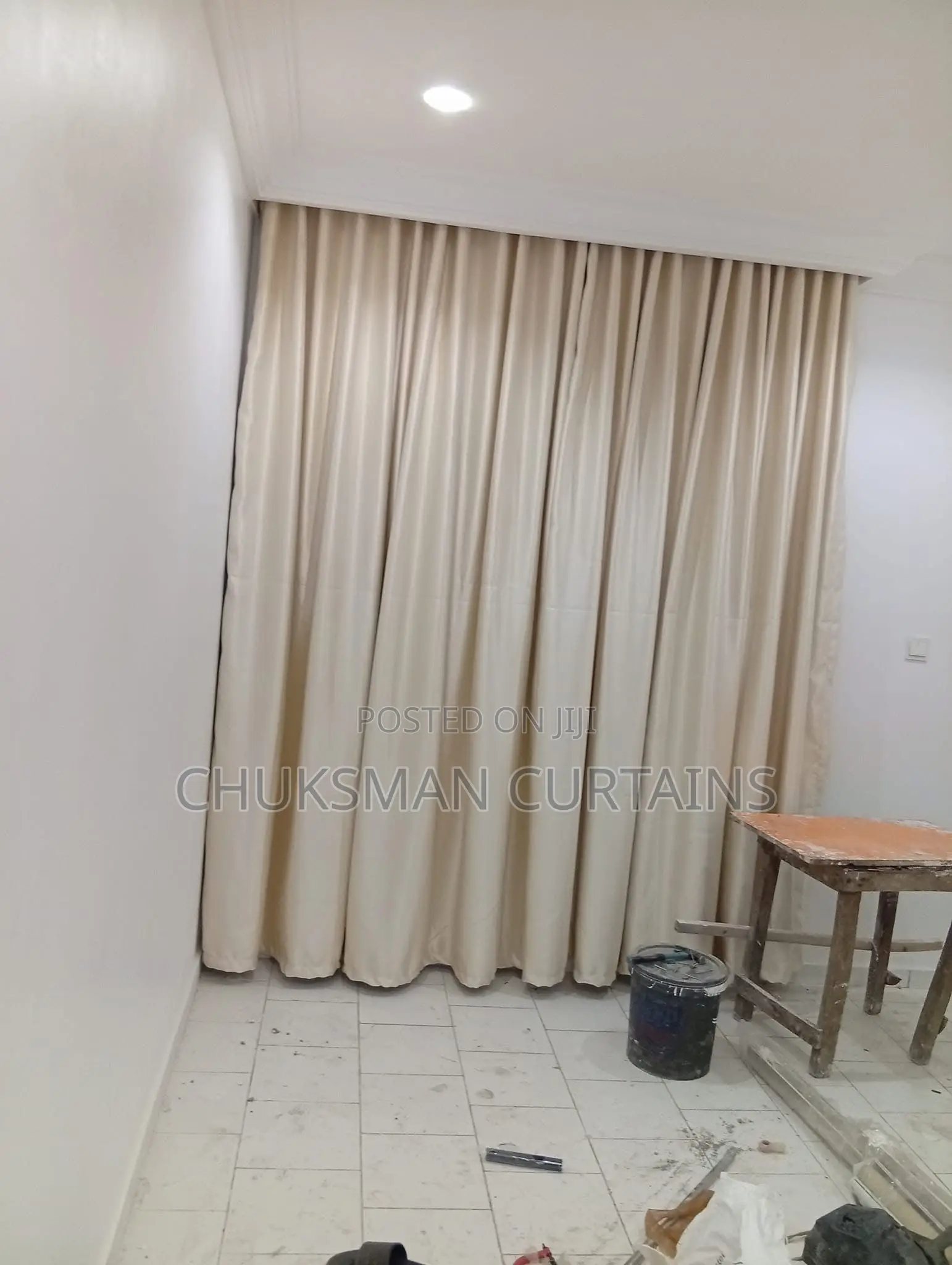 Cream Plain Curtain