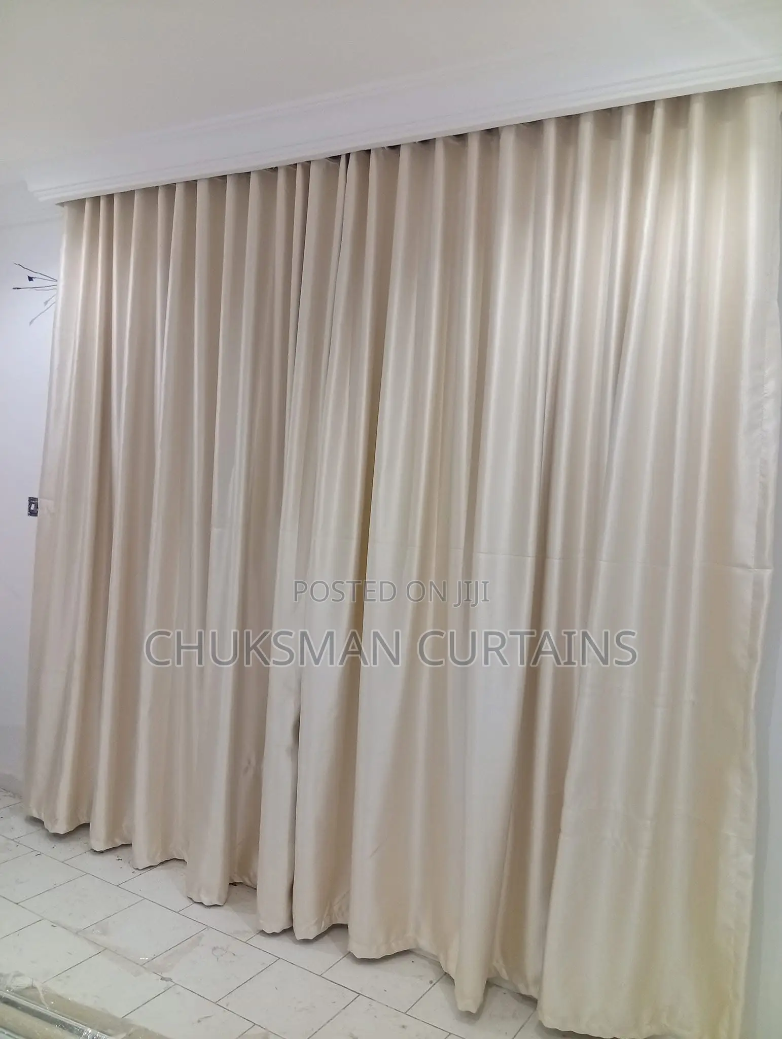 Cream Plain Curtain