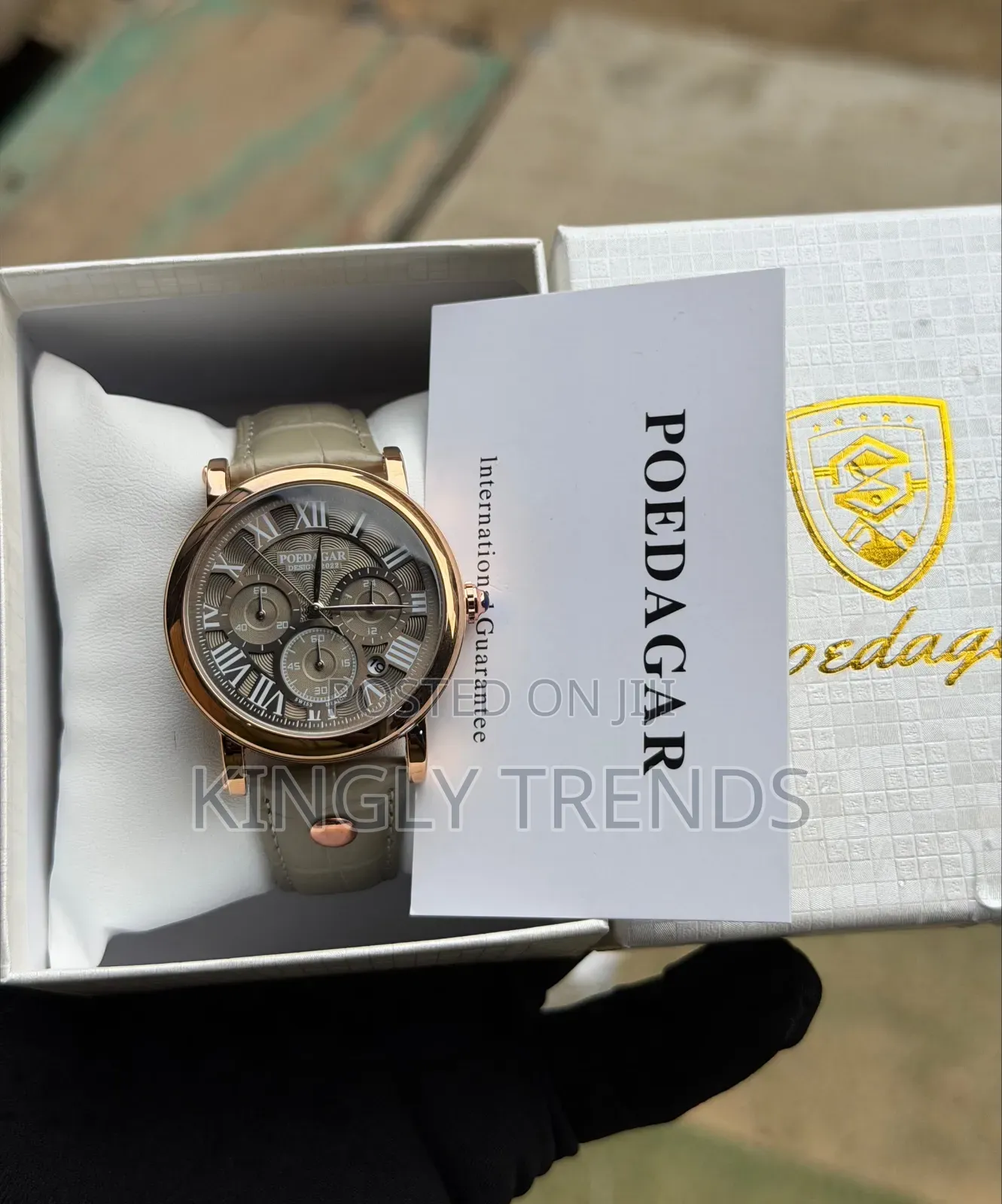 High Quality Poedagar Leather Wristwatch