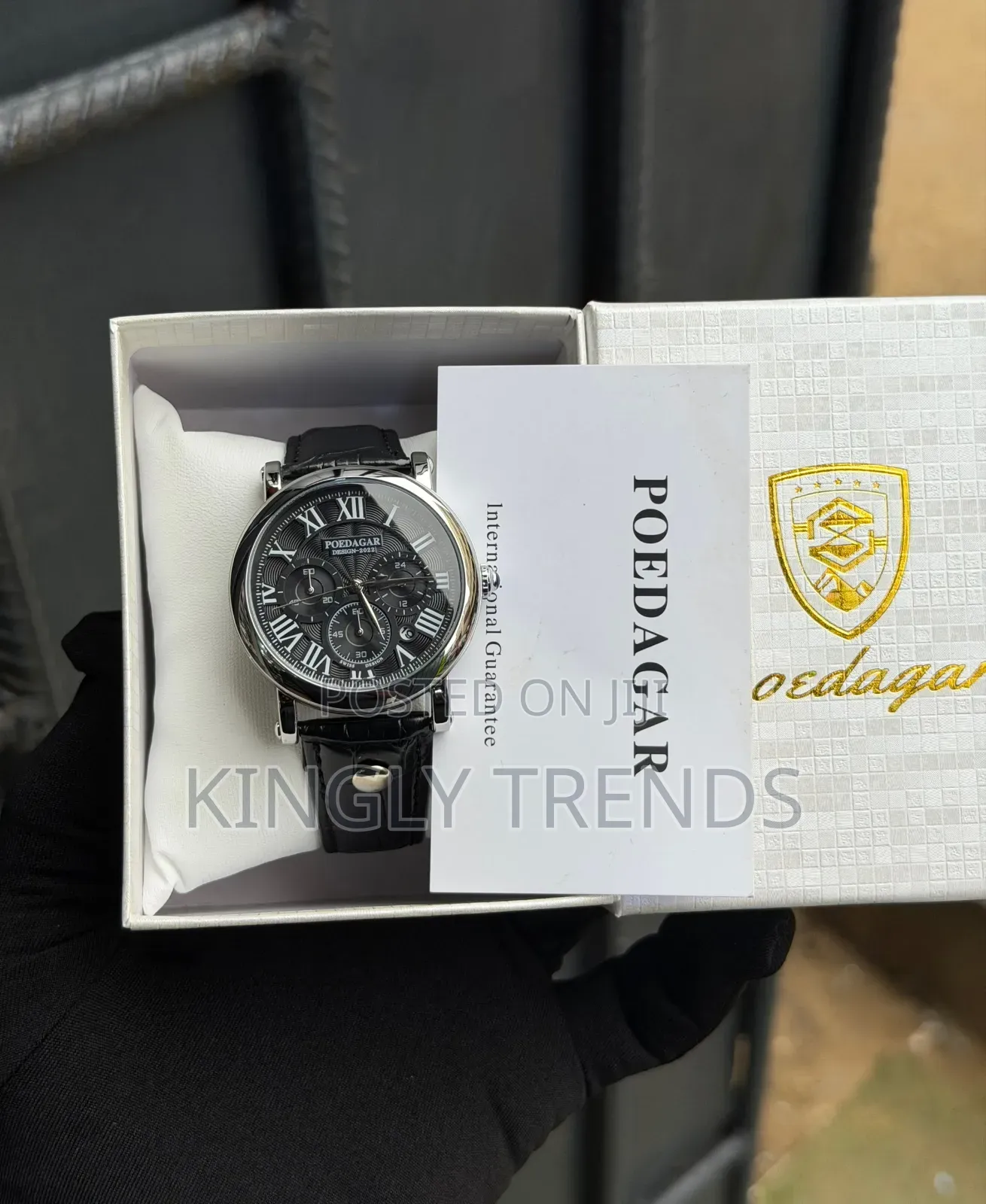 High Quality Poedagar Leather Wristwatch