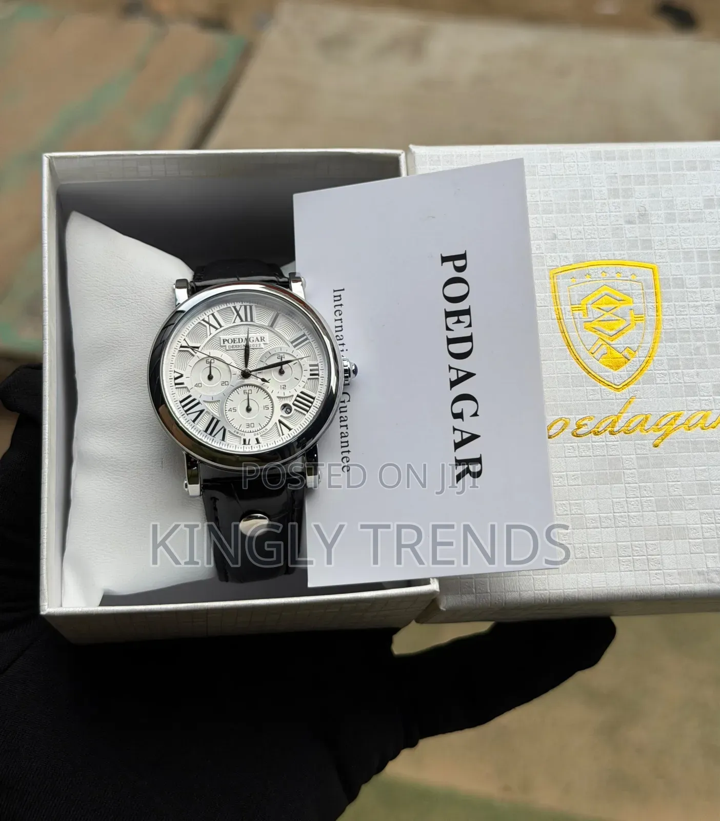 High Quality Poedagar Leather Wristwatch