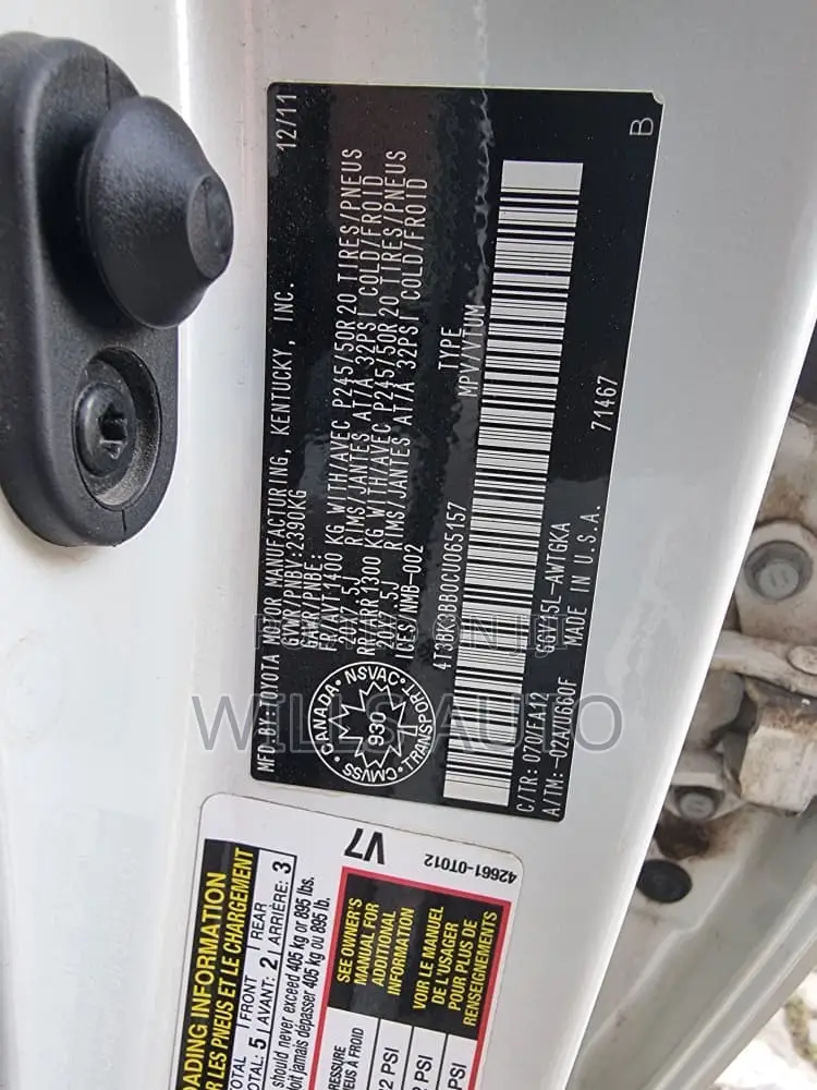 Toyota Venza 2012 White