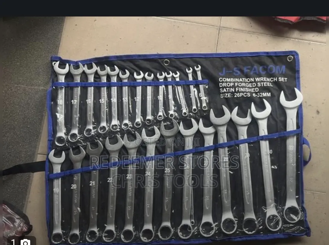 Metric Flat Combination Wrench Set - 26 PCS