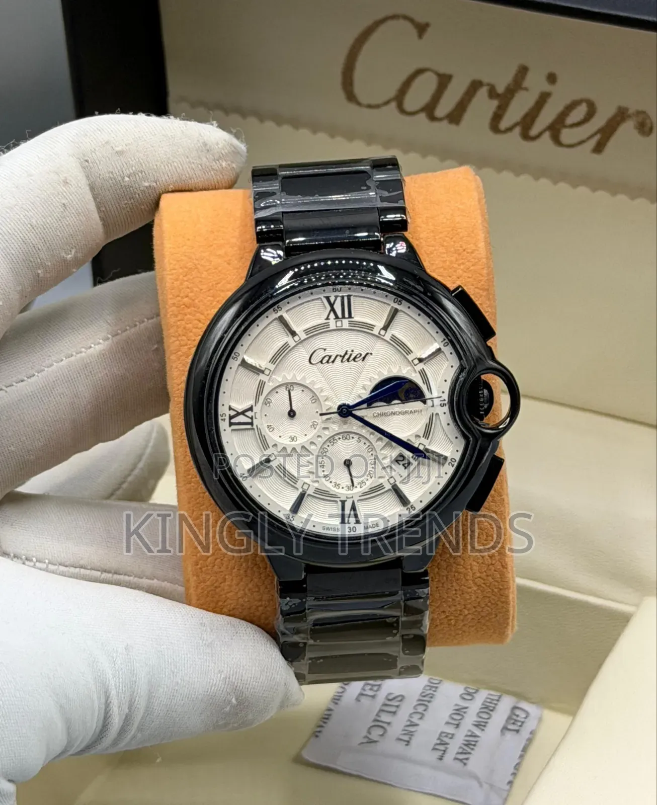 Luxury Cartier Active Chronograph Chain Wristwatch
