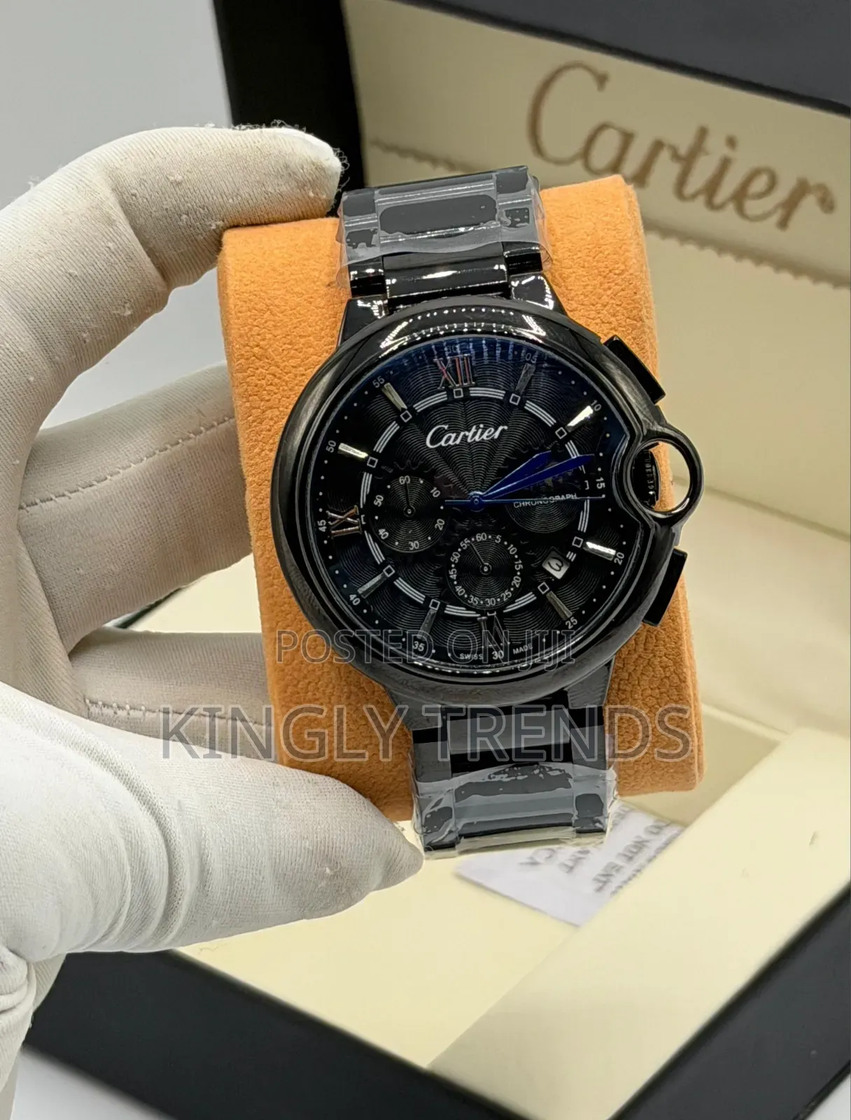 Luxury Cartier Active Chronograph Chain Wristwatch