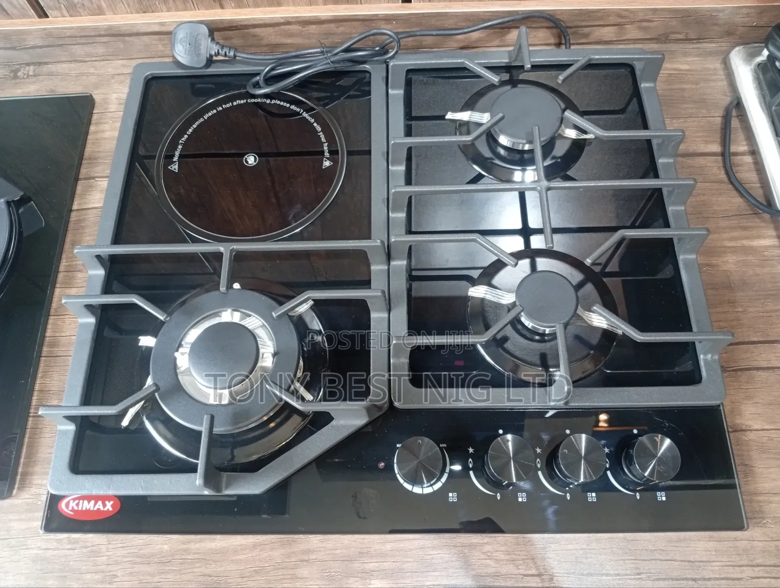 Kimax Inbuilt 3 Gas 1 Electric Gas Cooker 60x60cm