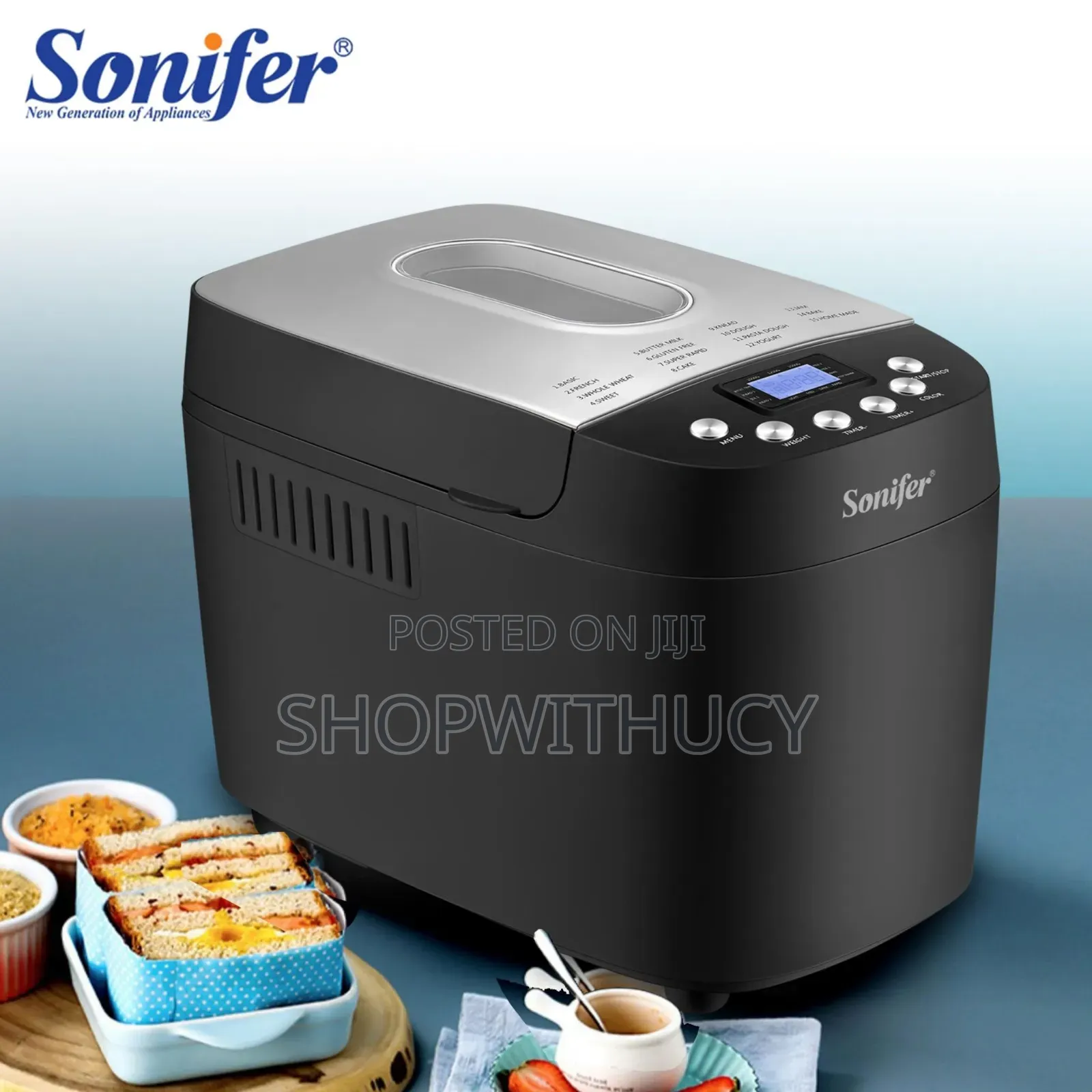 Sonifer 15 Programs Digital Automatic Bread Maker - 850w