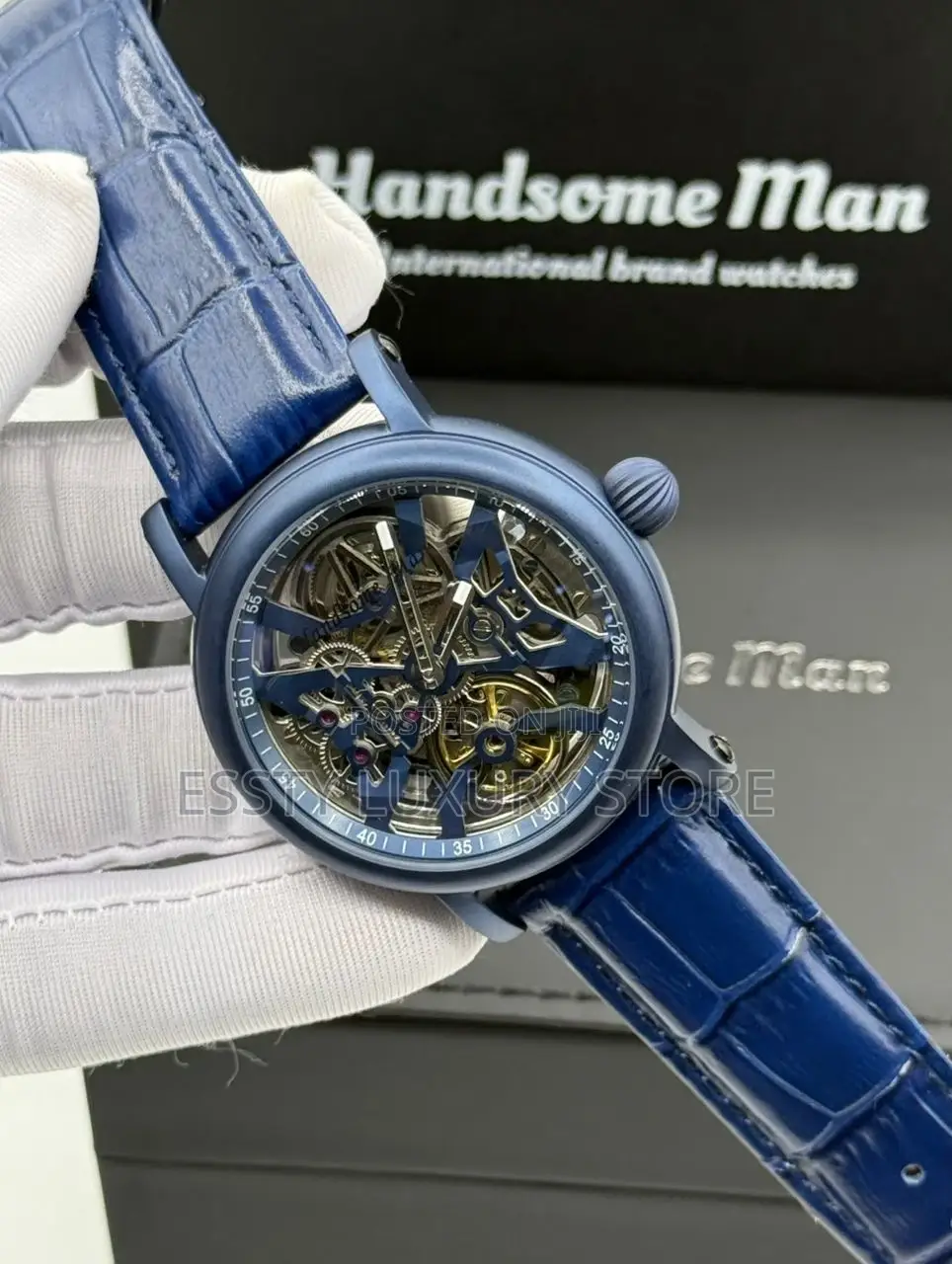 Handsome Man Quality Luxury Men Genuine Leather Wristwatch