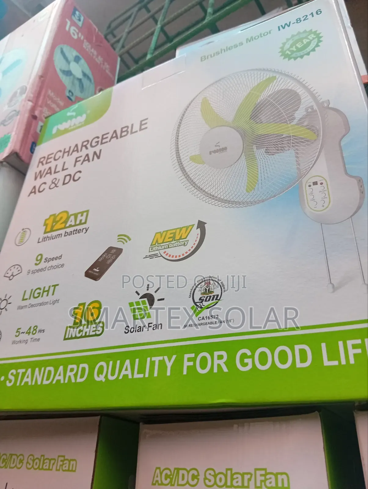 16 Inches Ac Dc Iwin Rechargeable Fan