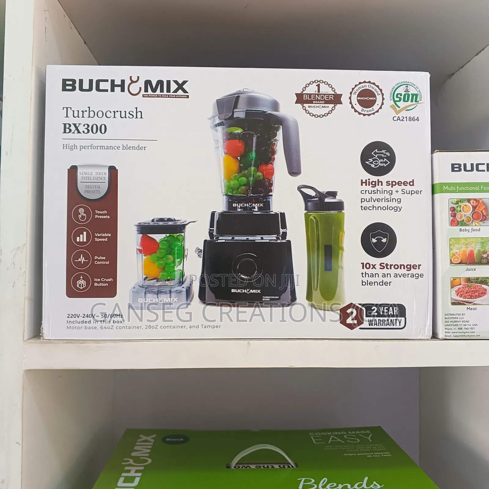 Buchymix 3-in-1 High Performance Blender With Free Juice Bottle