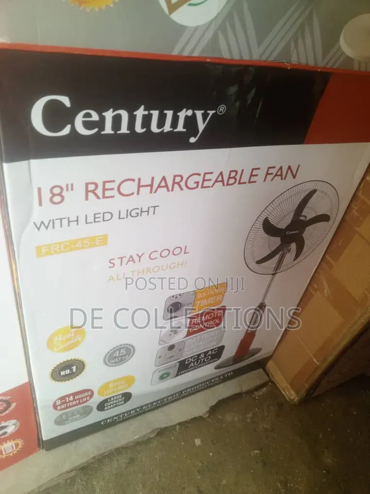 Century 16 ''Rechargeable Fan (Frc-40-D) + Remote Control