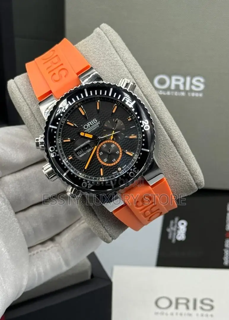 Oris Quality Luxury Men Rubber Wristwatch
