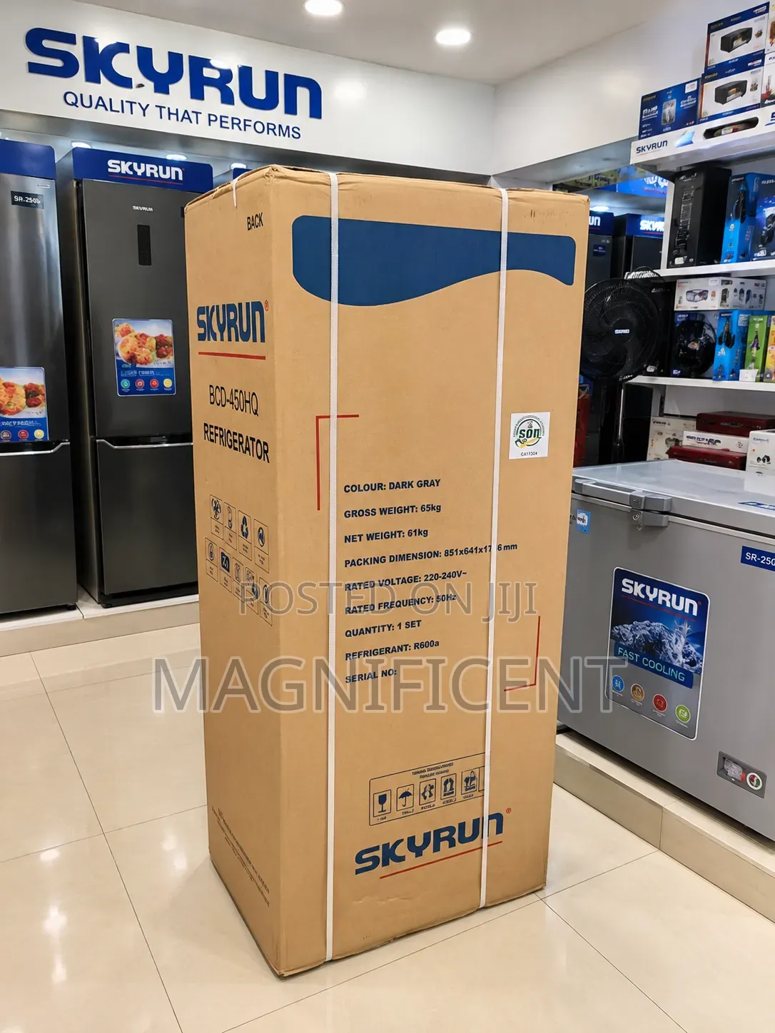 Skyrun 450l( Four Door) Refrigerator Dark Gray Energy Saving Brand New