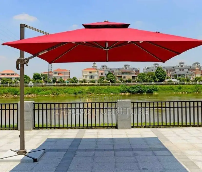 Premium Square Cantilever Outdoor Umbrella (Offset Luxury)