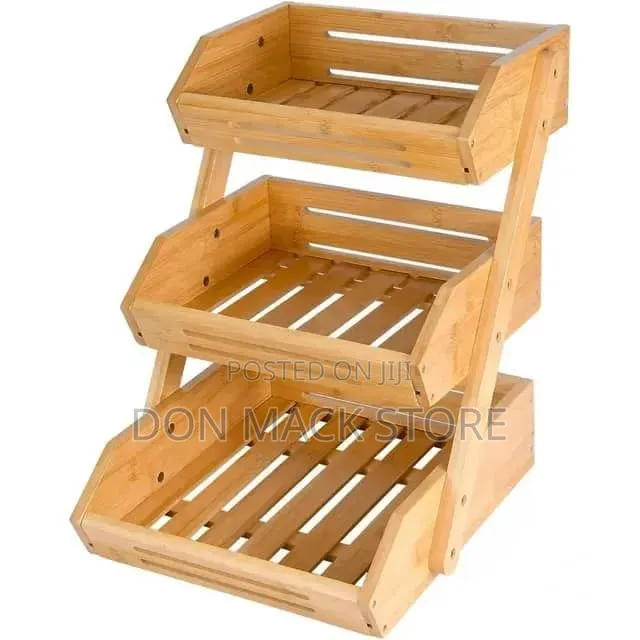 3tier Bamboo Fruit and Vegetables Storage Kitchen Rack 