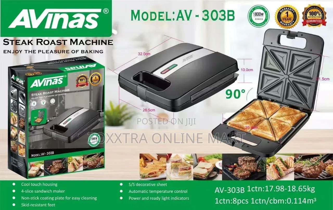 Avinas Av-303b Steak Roast Sandwich Maker.