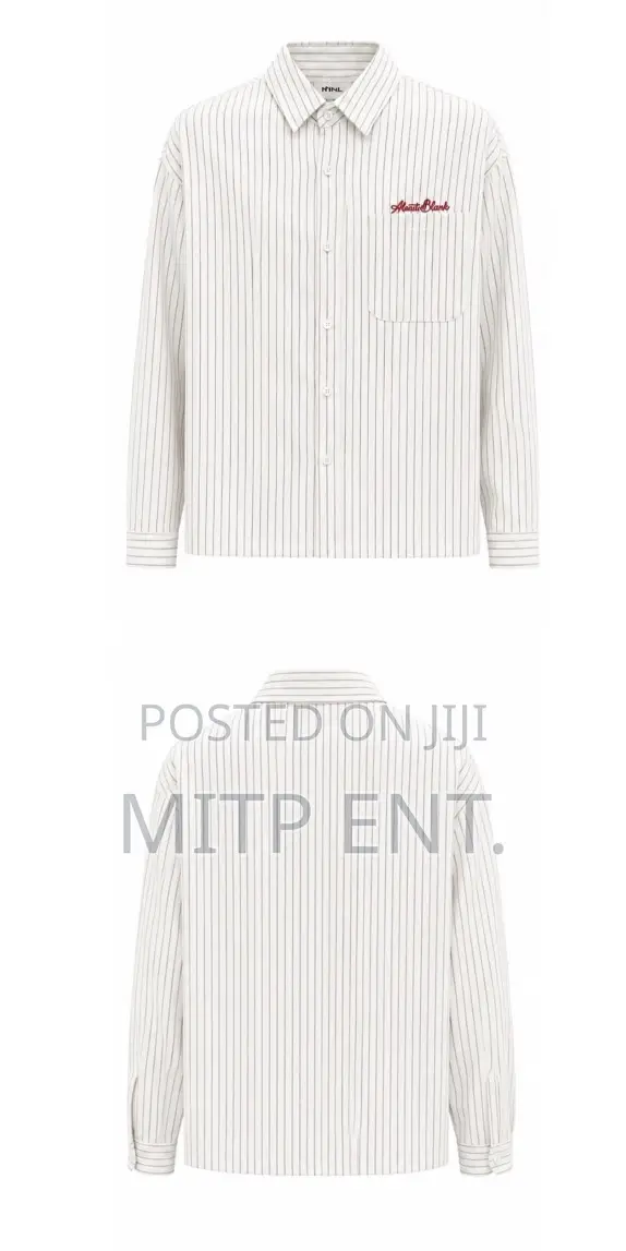 About Blank Stripped Long Sleeve Shirts for Men