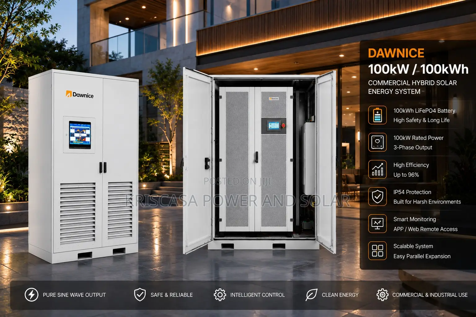 Hv 100kilowatt Solar Commercial Battery Storage System