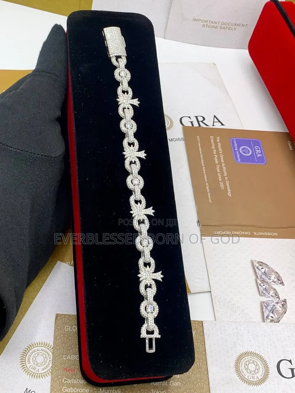 VVS Moissanite Diamond Cuban and Cross Linked Bracelets