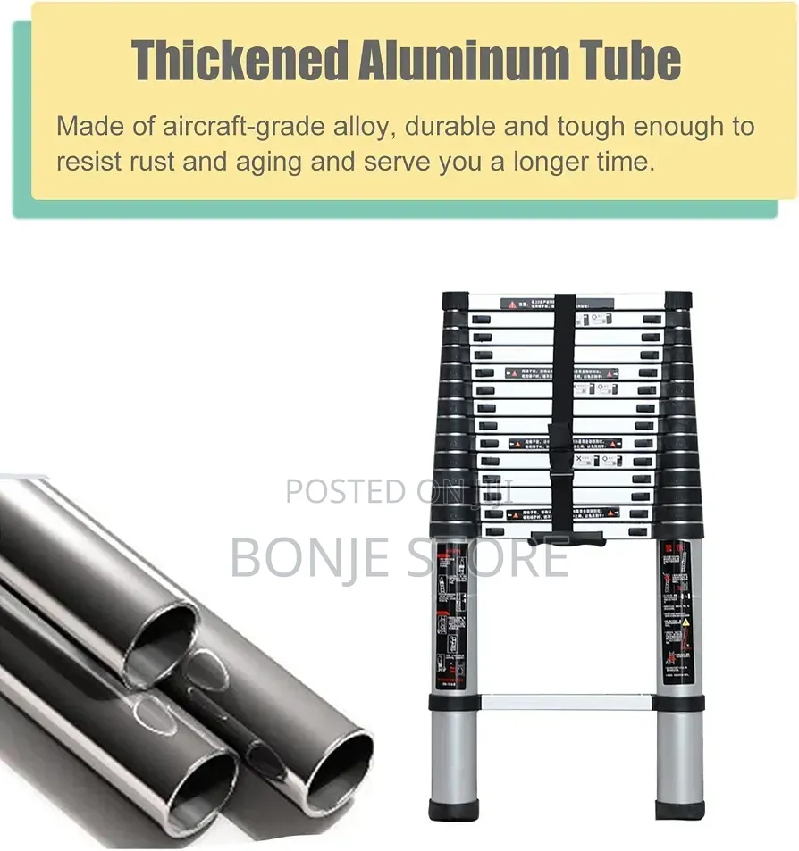 6.3meter/20.67feet Telescoping Heavy Duty Aluminum Extension Ladder
