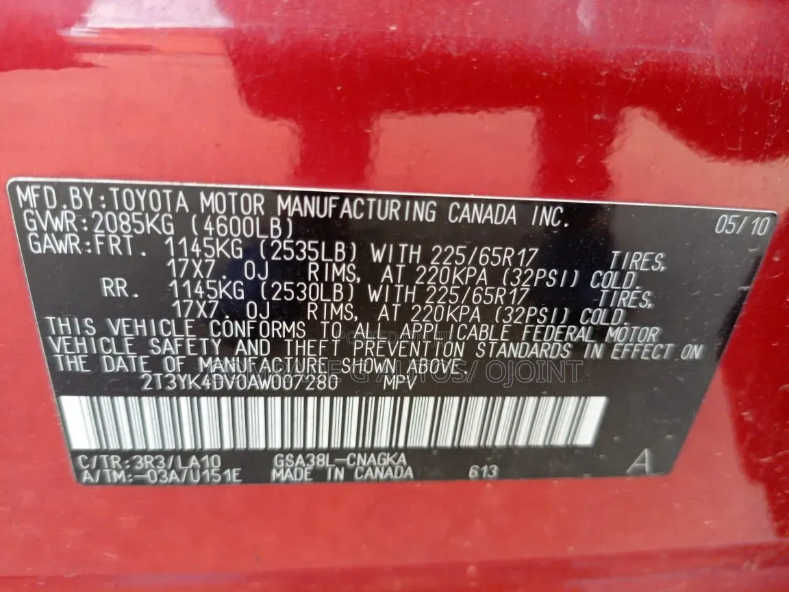 Toyota RAV4 Limited 2011 Red