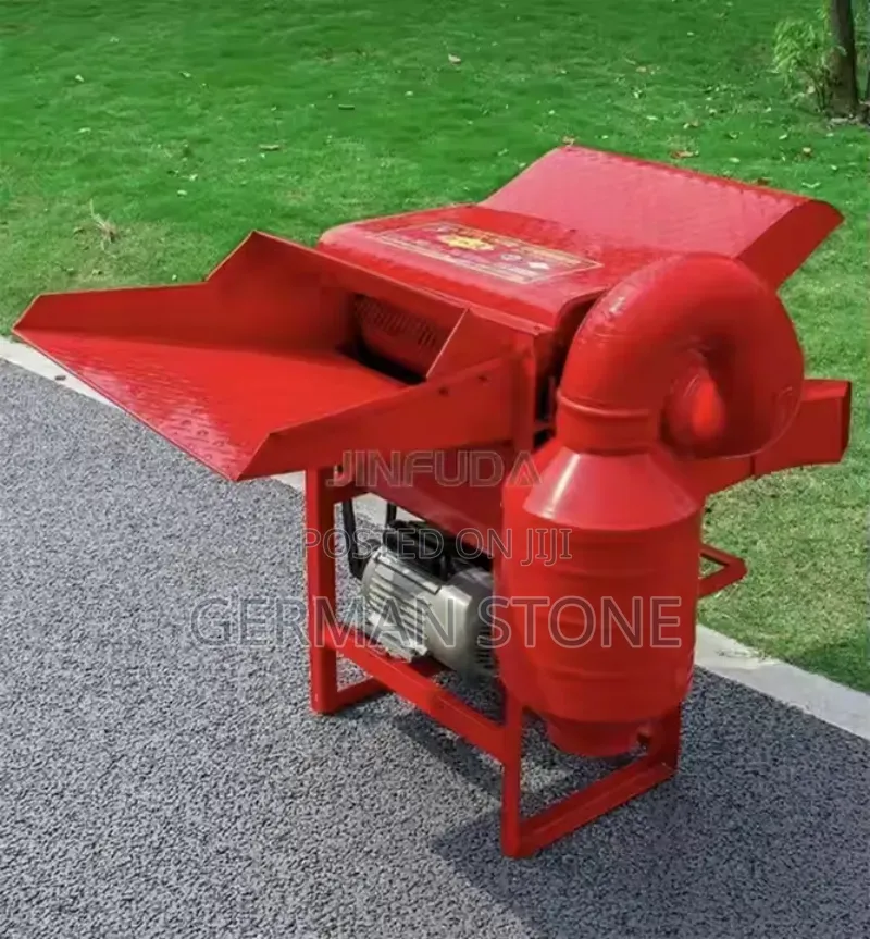 600 Kg Per Hour Red Agricultural Paddy Rice Thresher Machine