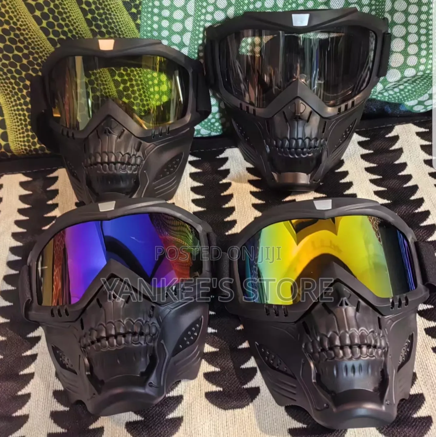 Generic Motorcycle Riding Goggles With a Detachable Face Mask