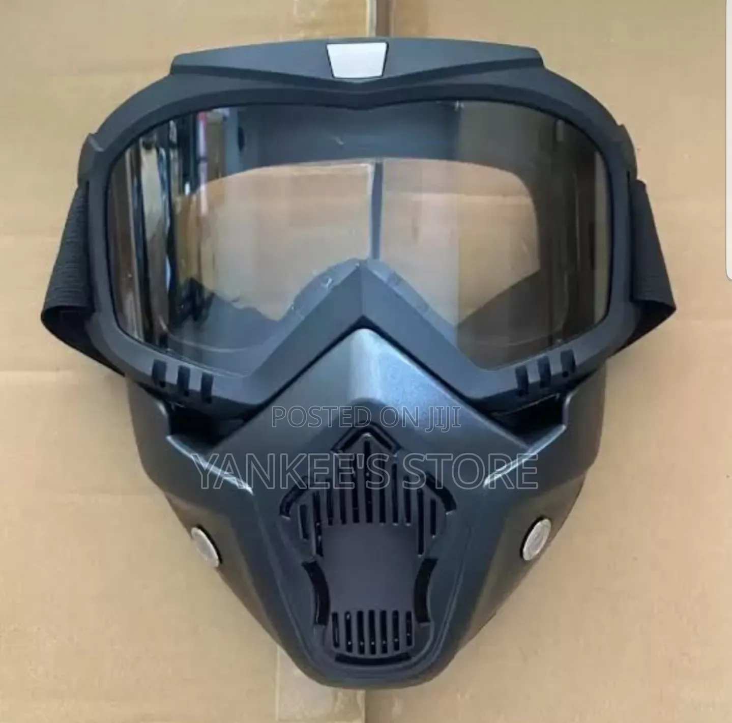 Generic Motorcycle Riding Goggles With a Detachable Face Mask