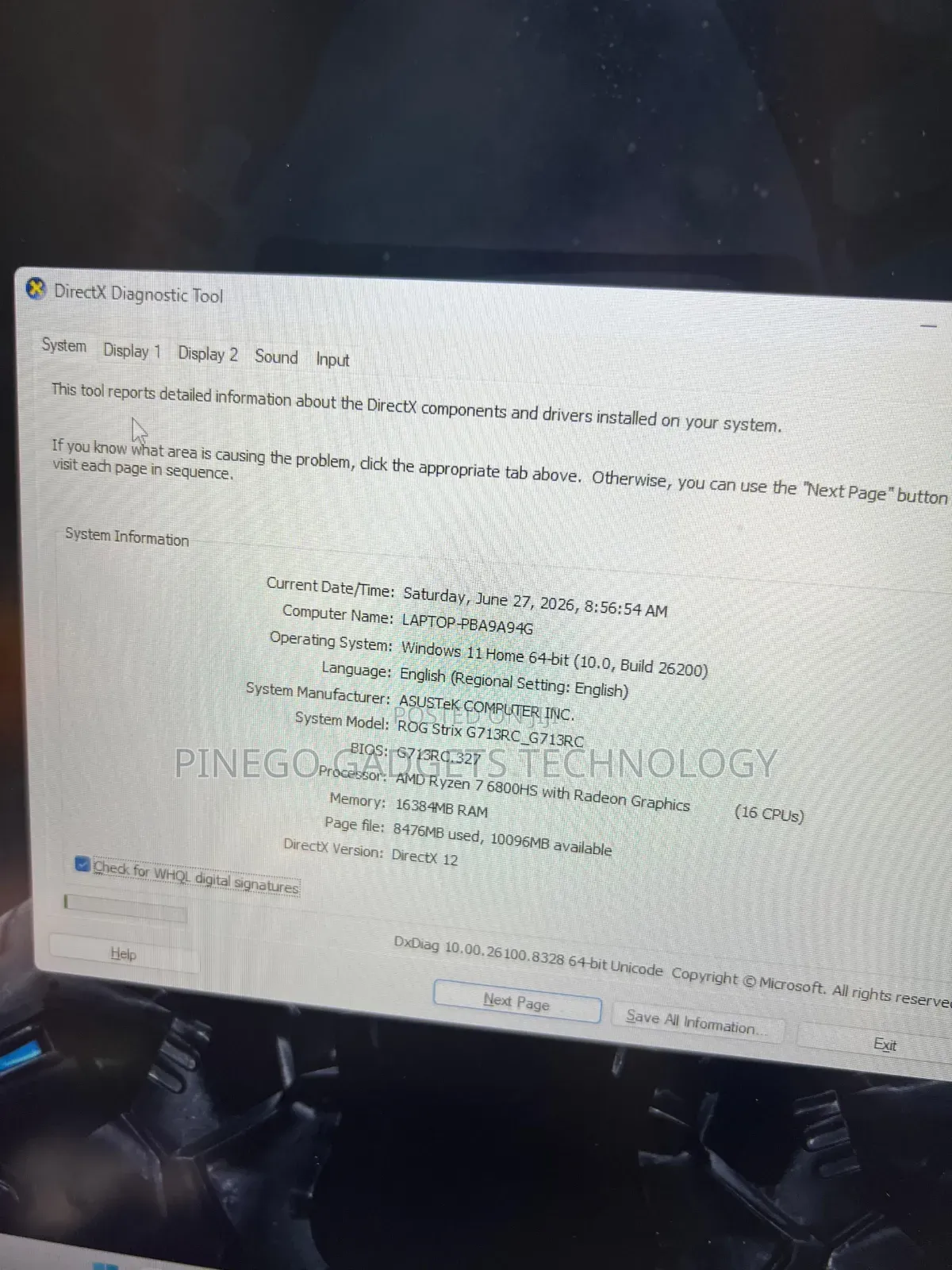 Laptop Asus ROG Strix G731G 16GB AMD Ryzen 7 SSD 512GB