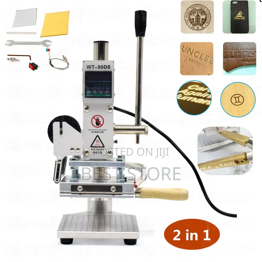 Hot Foil Stamping Machine 10x13cm Heat Press Leather Alphabet Number