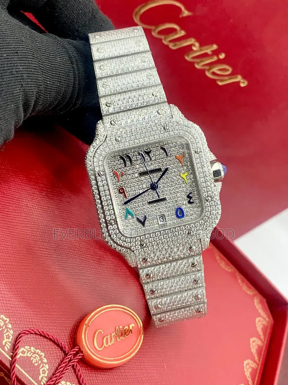 High Quality Luxury Cartier Zirconia Ice Watch