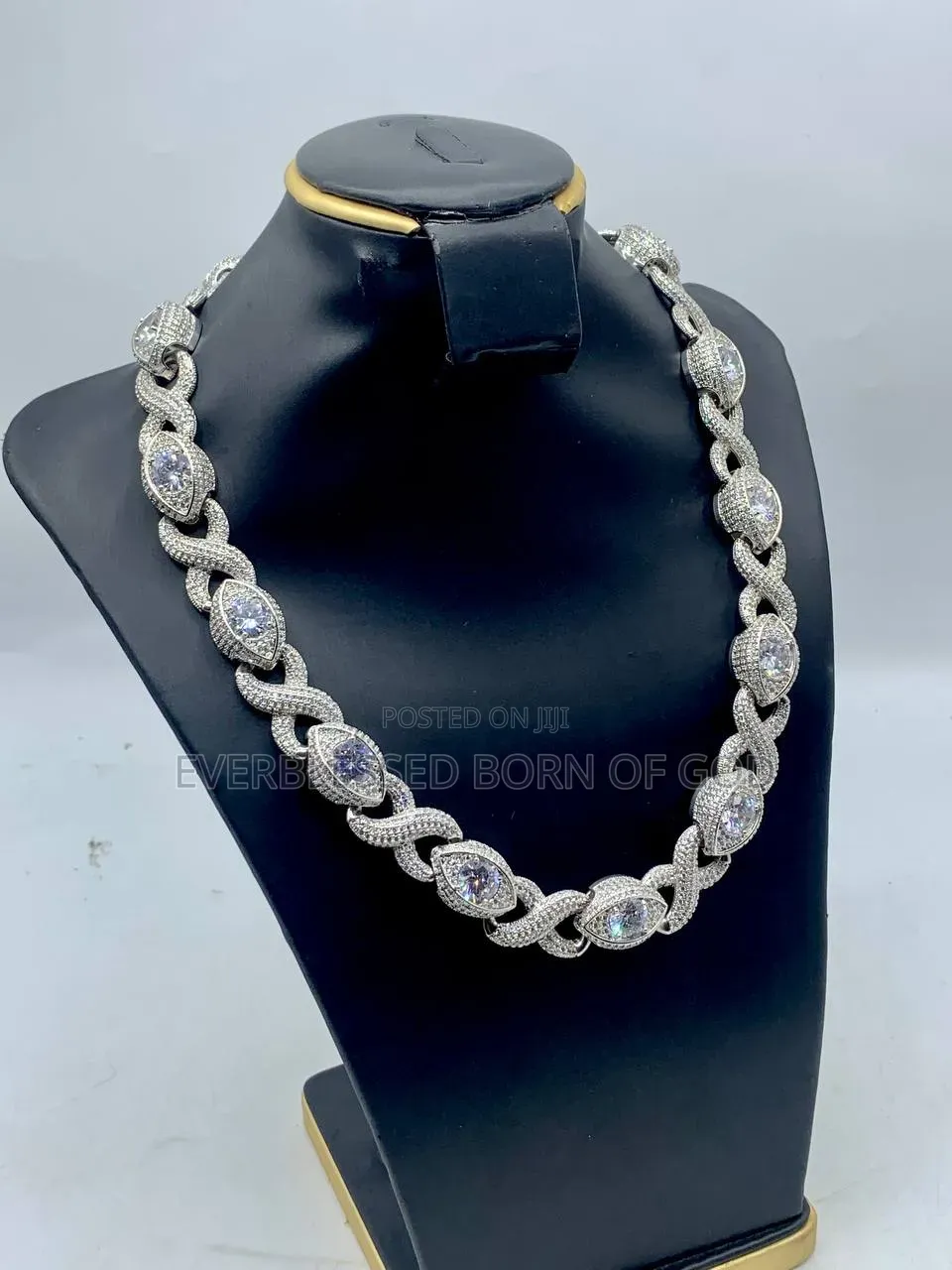 High End Cubic Zirconia Eye Neck Chain